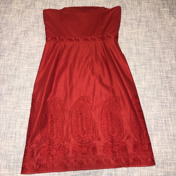 Light red strapless dress from Ann Taylor - Picture 5 of 6